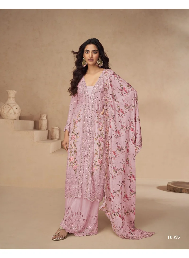 أميا Desginer Chinon Silk Salwaar Kameez
