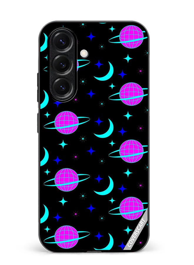 VR CREATIVE Protective Case Cover For Samsung Galaxy A56 Pattern On Black Design Multicolour