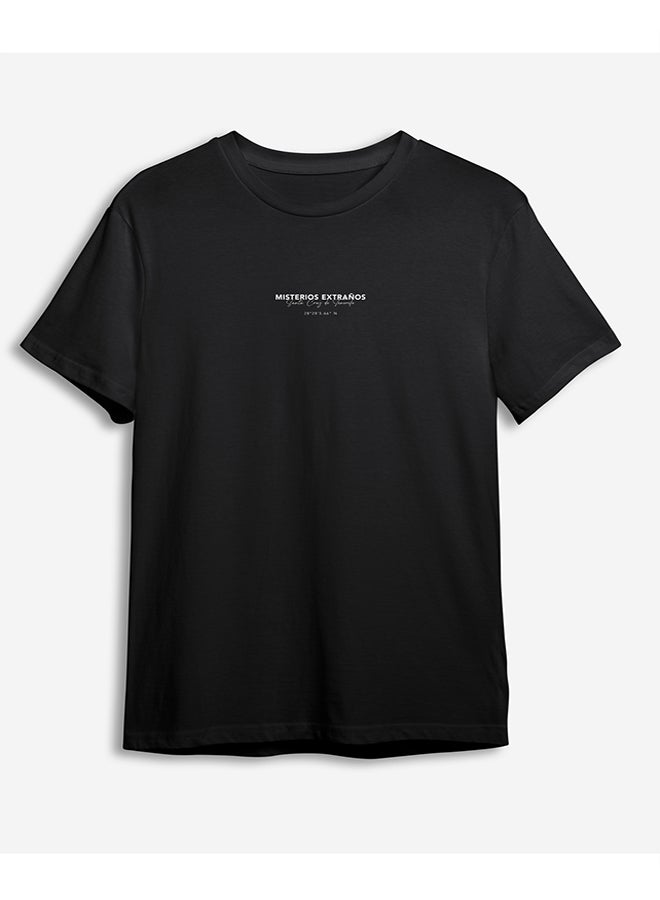 trendyol Black Text Printed Regular Cut T-shirt TMNSS24TS00238 - Image 3