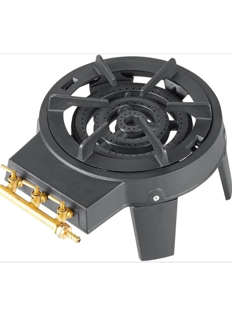 فوكر موقد غاز صناعي فوكير ثلاثي الصمامات – يعمل بالبوتان والبروبان – حديد زه - Image 1