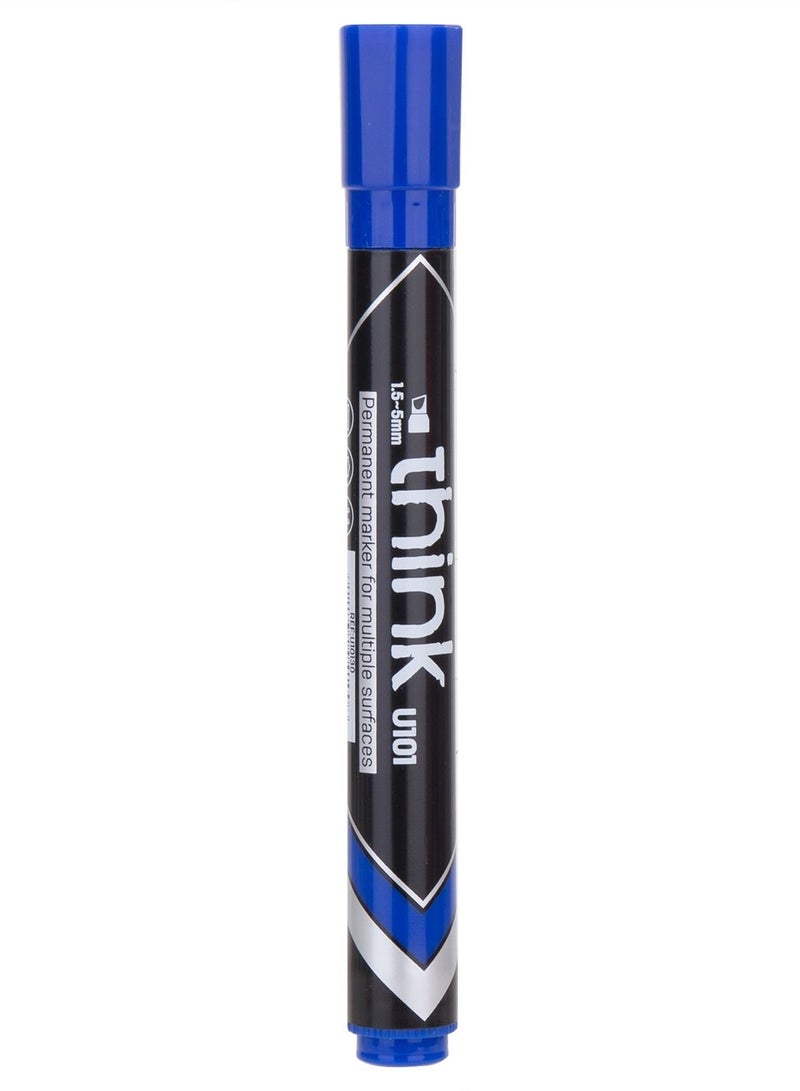 Deli Permanent Marker Blue EU10130 1.5-5mm Low Odour Ink - Image 2