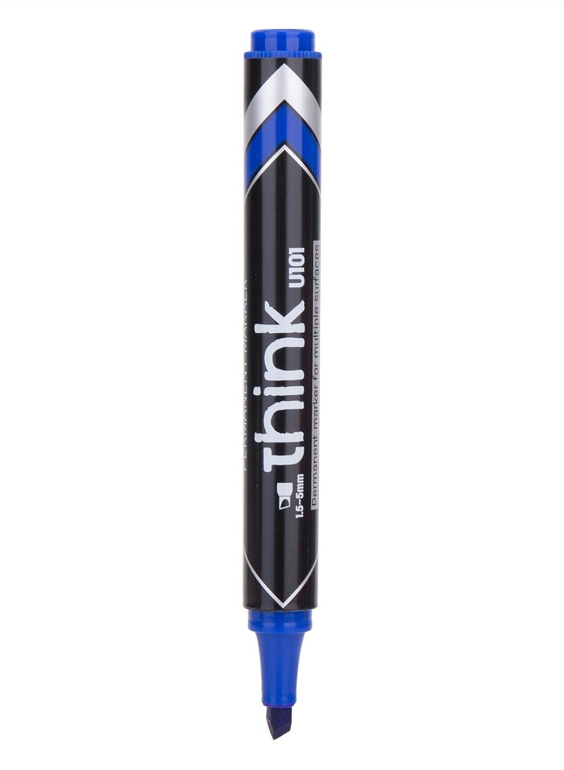 Deli Permanent Marker Blue EU10130 1.5-5mm Low Odour Ink - Image 1
