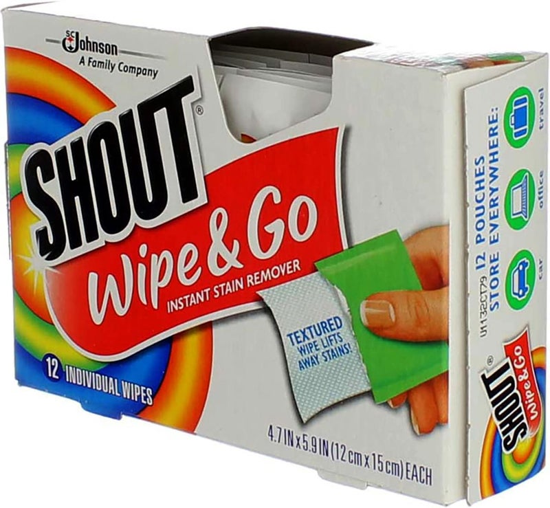SC Johnson Shout Wipe & Go Instant Stain Remover - 12 CT - Image 5