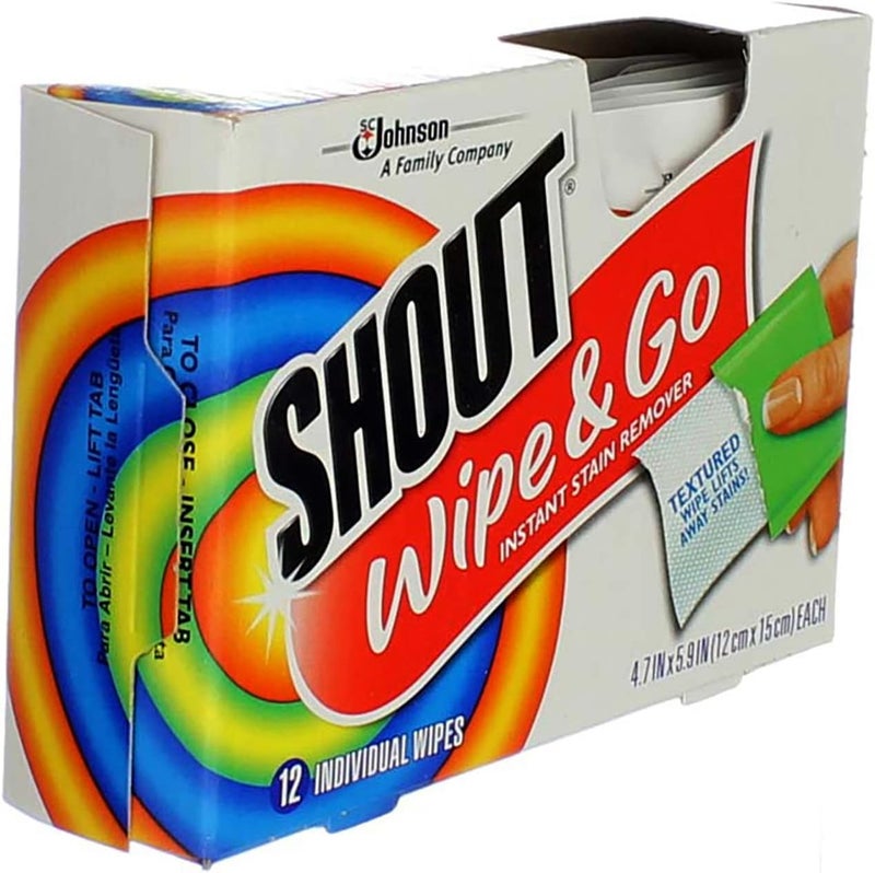 SC Johnson Shout Wipe & Go Instant Stain Remover - 12 CT - Image 3