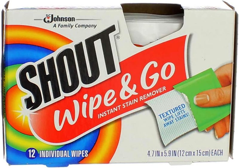 SC Johnson Shout Wipe & Go Instant Stain Remover - 12 CT - Image 2