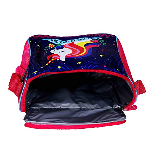 Trusmile™ Polyester Believe in Unicorn Insulated Carrying Tiffin and Food Container Bag for Kids- Multicolour - Image 4