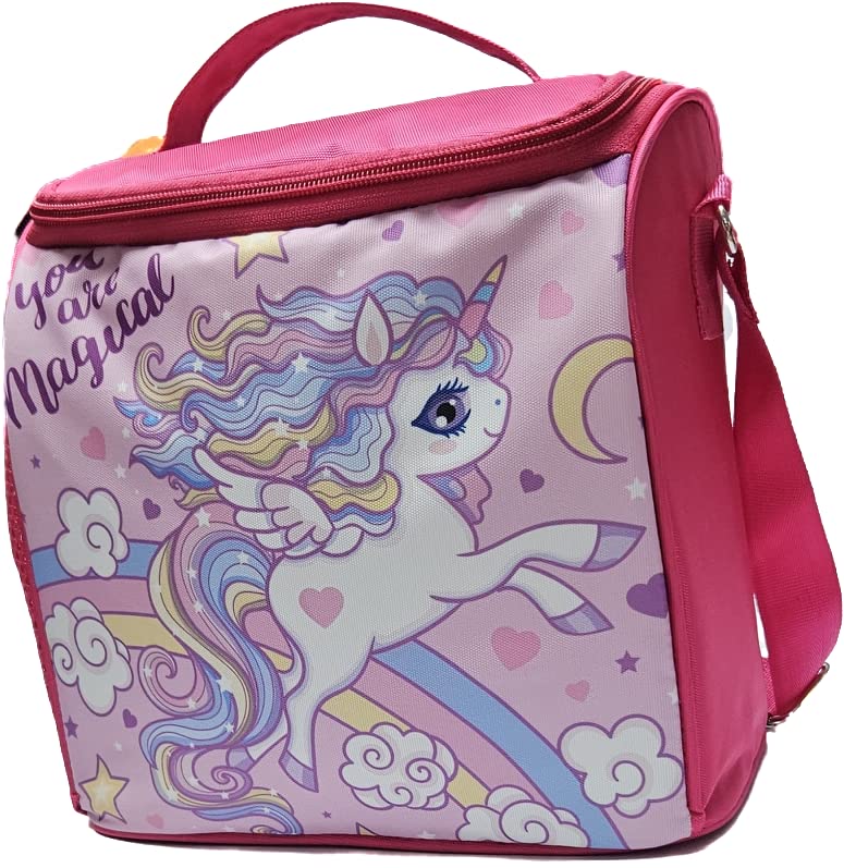 Trusmile™ Polyester Believe in Unicorn Insulated Carrying Tiffin and Food Container Bag for Kids- Multicolour - Image 5
