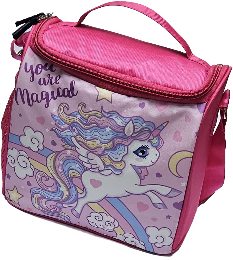 Trusmile™ Polyester Believe in Unicorn Insulated Carrying Tiffin and Food Container Bag for Kids- Multicolour - Image 2