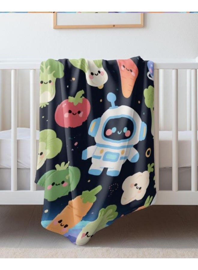 عام بطانية رقيقة من الفانيلا الكرتونية للأطفال والرضع (دافئة ومريحة، ومناسبة للنوم والألعاب) 70 سم * 100 سم - Image 1