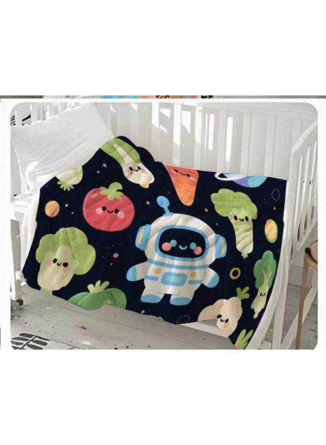 عام بطانية رقيقة من الفانيلا الكرتونية للأطفال والرضع (دافئة ومريحة، ومناسبة للنوم والألعاب) 70 سم * 100 سم - Image 2