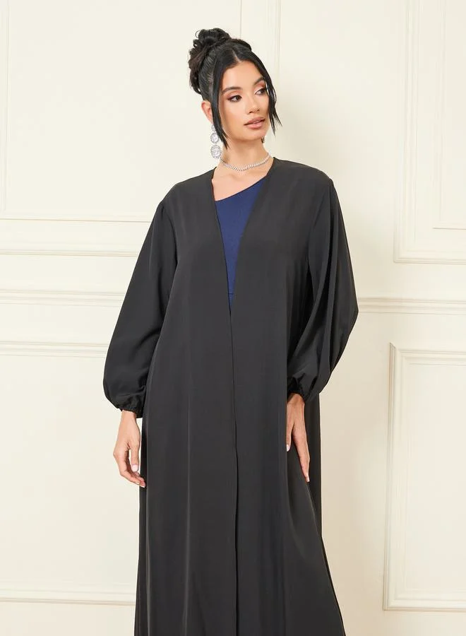Styli Solid Volume Sleeves Regular Fit Maxi Length Kimono