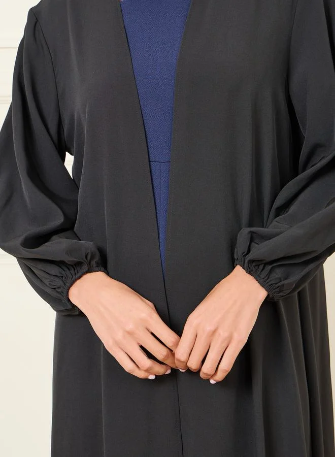 Styli Solid Volume Sleeves Regular Fit Maxi Length Kimono