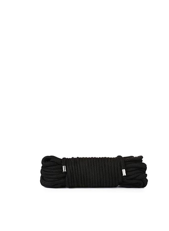 ECVV - 2Pack 10 M/33 Feet 8 MM All Purpose Rope Soft Cotton Rope Cord Thick Cotton Twisted Cord (Black) - Image 1