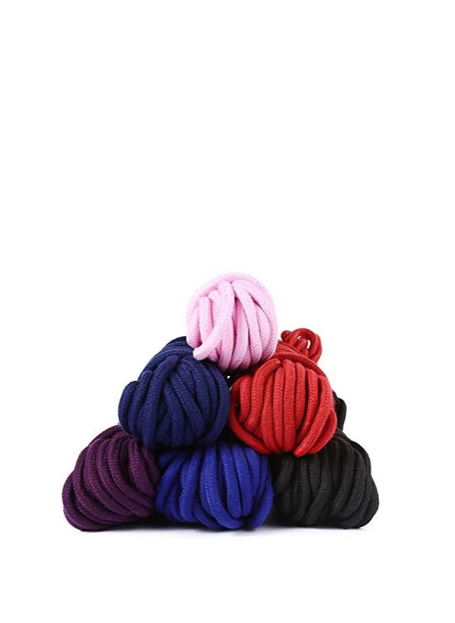 ECVV - 2Pack 10 M/33 Feet 8 MM All Purpose Rope Soft Cotton Rope Cord Thick Cotton Twisted Cord (Black) - Image 1