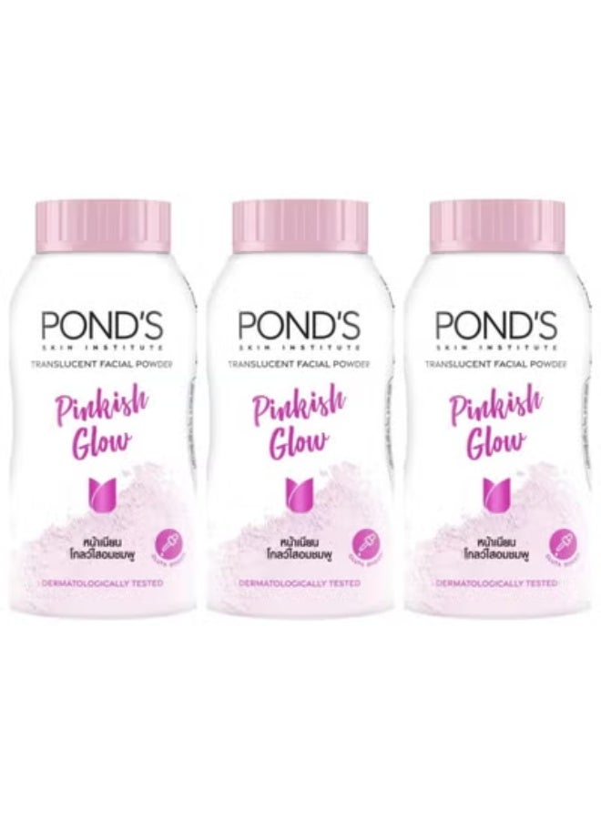 Translucent Facial Powder Pinkish Glow Gluta Boost 45g 3 pcs
