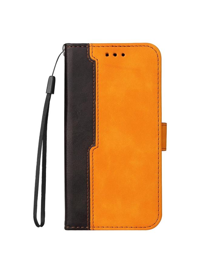 زبون جراب لهاتف iPhone 13 Business Stitched - جراب جلد PU ملون قابل للطي أفقيًا مع حامل وفتحات للبطاقات وإطار للصور - Image 2