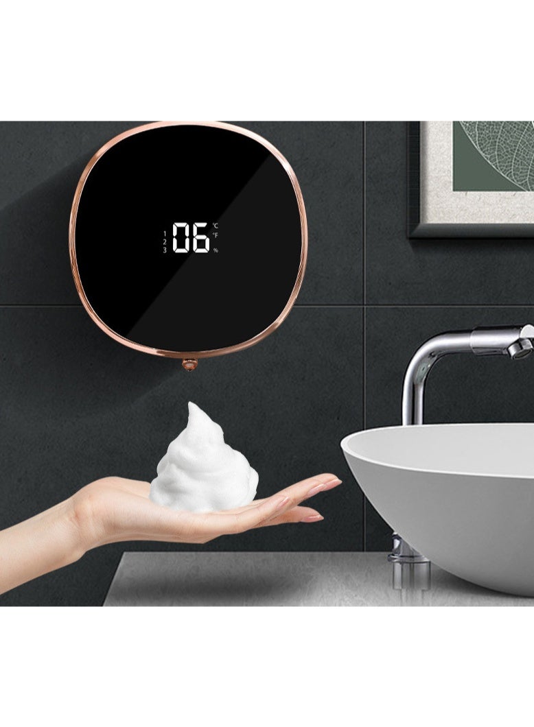 موزع صابون ذكي مُعلق على الحائط بحساس تلقائي - يوزع الرغوة تلقائيًا، قابل لإعادة الشحن ومضاد للبكتيريا، متوافق مع سائل غسيل الصحون - Image 2