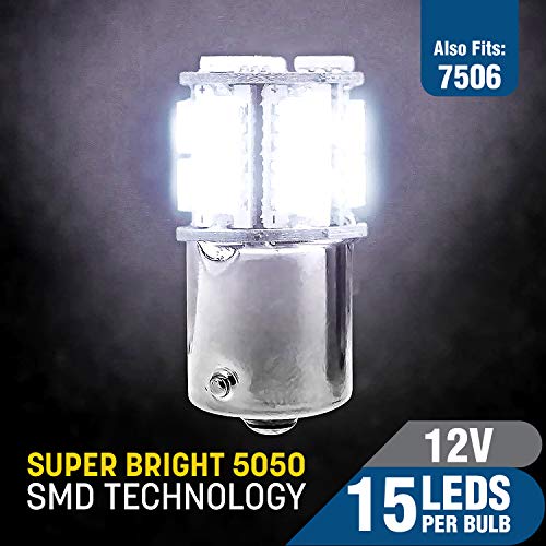 Pilot Automotive (IL-1156W-15-AM) White 15-SMD LED Stop/Tail Light Bulb - 2 Piece - Image 3