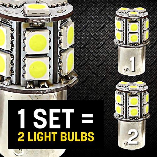 Pilot Automotive (IL-1156W-15-AM) White 15-SMD LED Stop/Tail Light Bulb - 2 Piece - Image 2