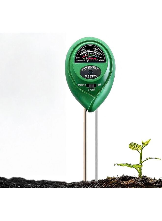 LAMAY 3-in-1 Soil Moisture Meter, Upgraded Stainless Steel Probe Soil pH Light Moisture Meter for Plants, Soil Tester for Garden, Farm Lawn Indoor Outdoor - Image 1