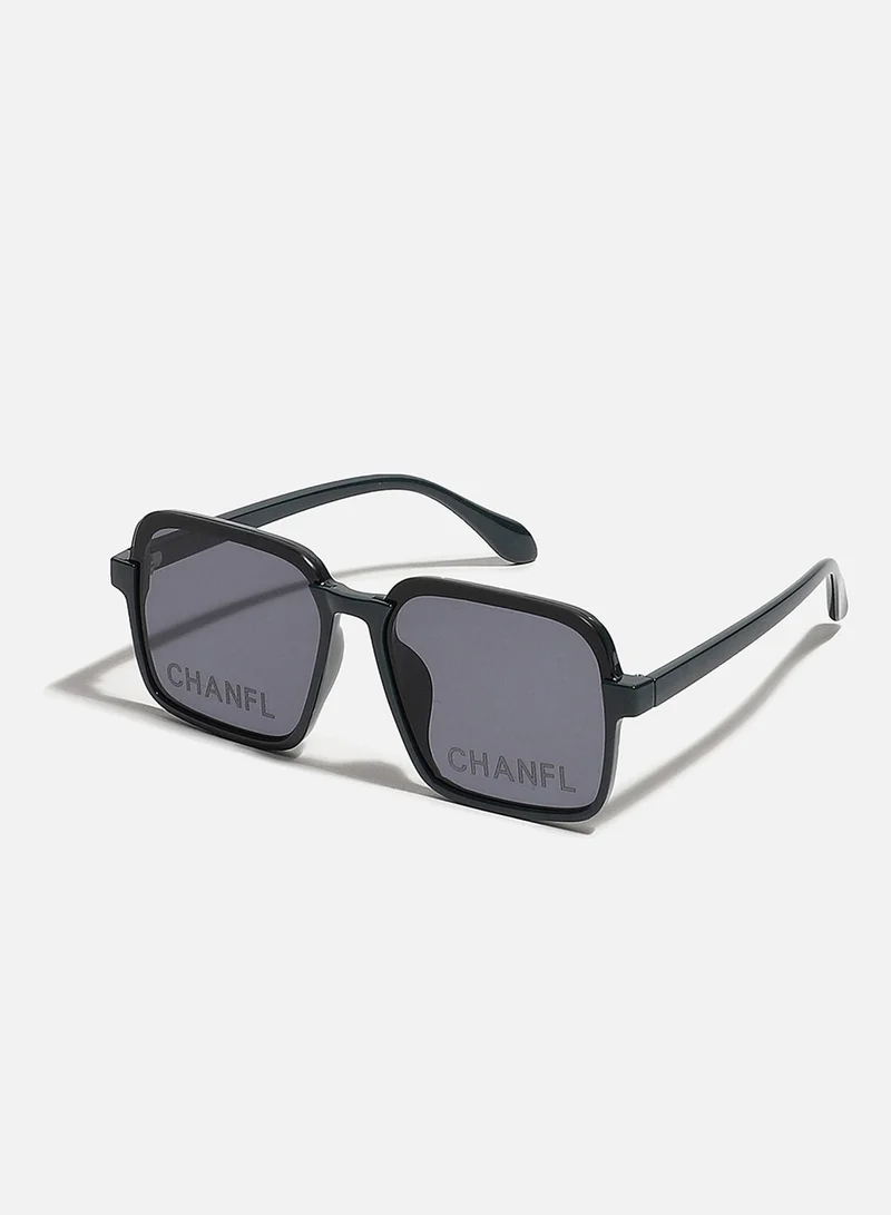 Black Rectangular Sunglass