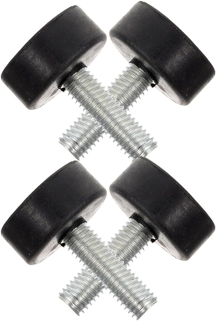 Lurrose 4pcs Adjustable Rubber Vibration Dampening Feet M8 Screws 22mm Heavy Duty Furniture Levelers Table and Chair Foot Pads Anti-Slip Protective Pads for Home and Office - Image 1