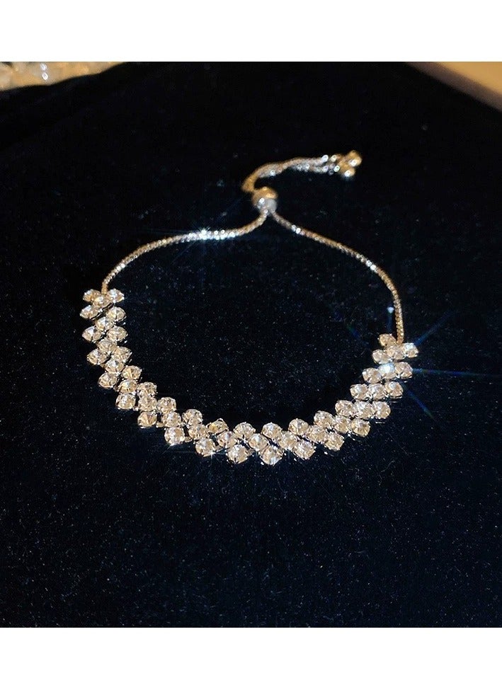 بيوينتي سوار من الزركونيا المطلية بالذهب مع زهرة الميكا، فاخر، جميل، مناسب للاستخدام اليومي، متعدد الاستخدامات