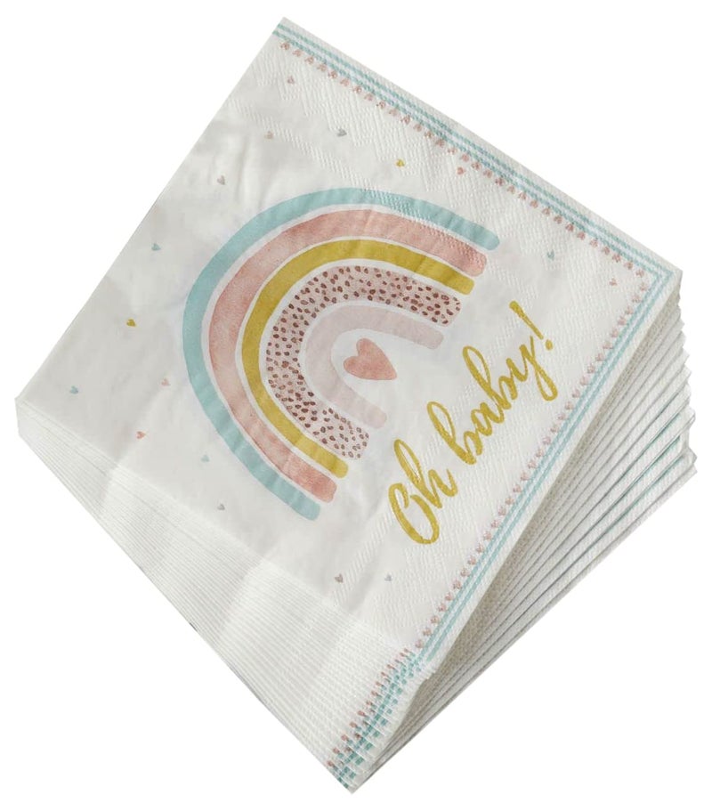 Kate Aspen Boho Rainbow Baby Shower Decorations, One Size, Napkins - Image 1