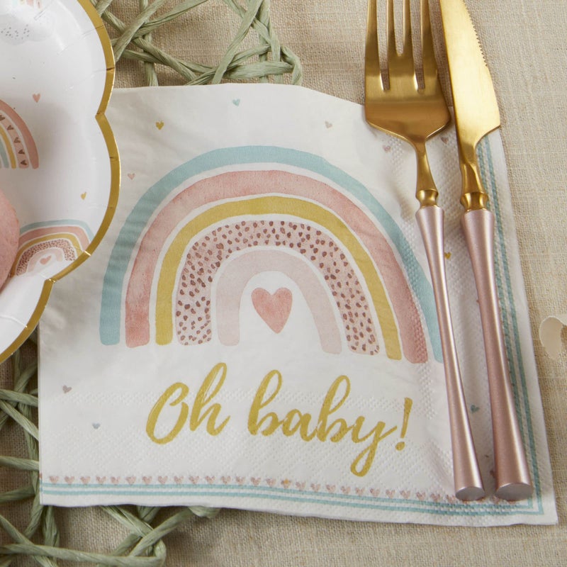 Kate Aspen Boho Rainbow Baby Shower Decorations, One Size, Napkins - Image 3