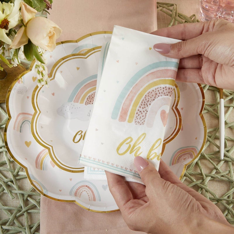 Kate Aspen Boho Rainbow Baby Shower Decorations, One Size, Napkins - Image 4
