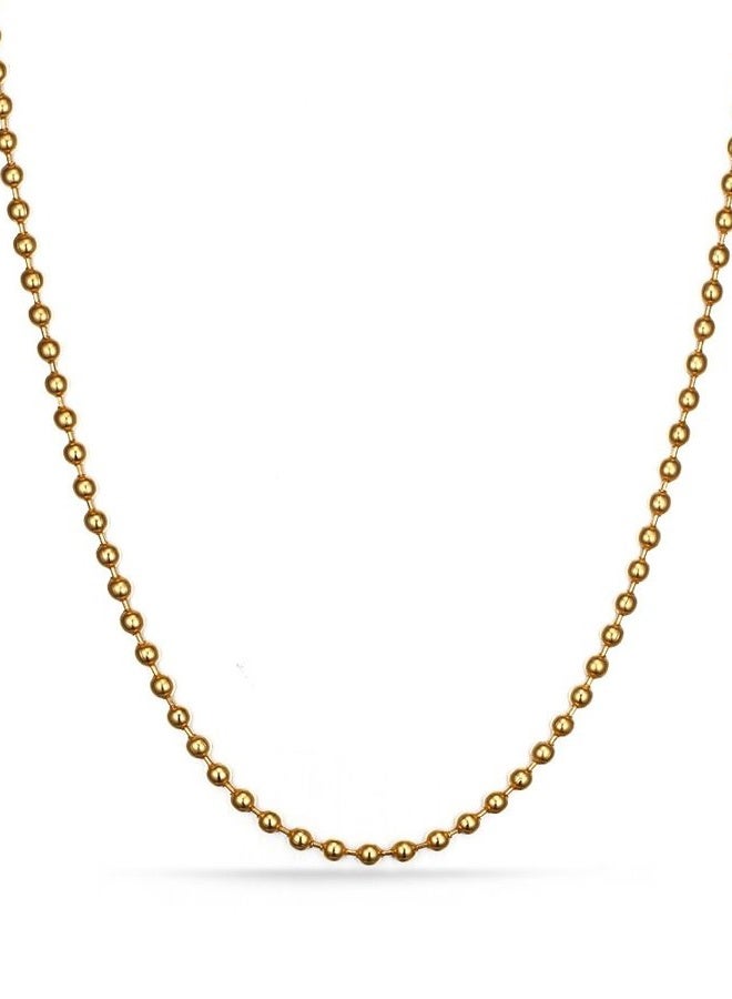 SINLEO Titanium Stainless Steel Small Beads Ball Chain Necklace for Men Women 24-38 Inches Silver Black Gold, 24 inches, Metal, No Gemstone - Image 5