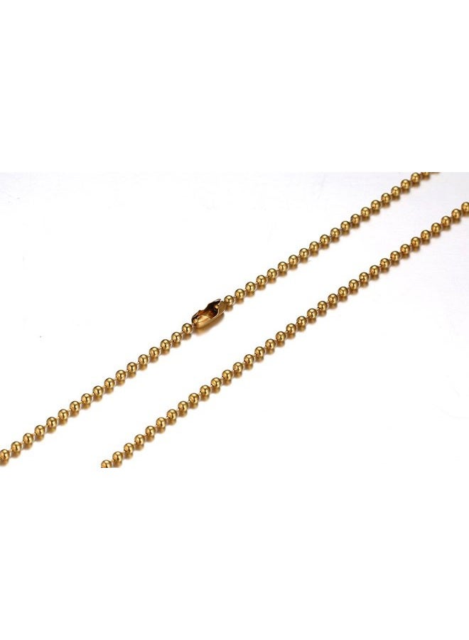 SINLEO Titanium Stainless Steel Small Beads Ball Chain Necklace for Men Women 24-38 Inches Silver Black Gold, 24 inches, Metal, No Gemstone - Image 4