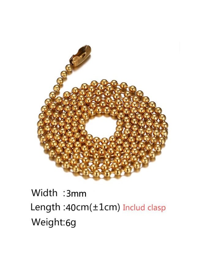 SINLEO Titanium Stainless Steel Small Beads Ball Chain Necklace for Men Women 24-38 Inches Silver Black Gold, 24 inches, Metal, No Gemstone - Image 2