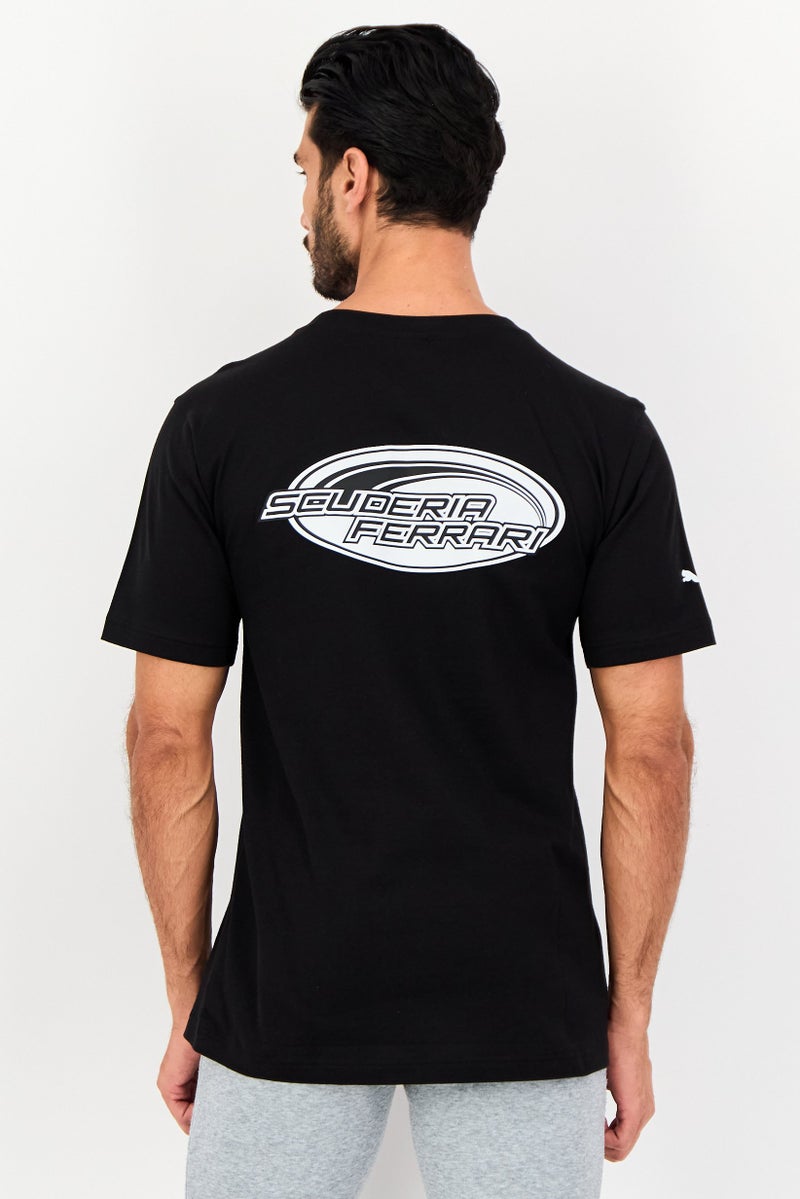 PUMA Scuderia Ferrari Men Sportswear Fit Graphic Print Short Sleeves Outdoor T-Shirt, Black - Image 2