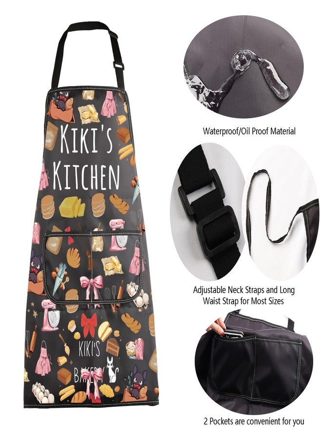 MBMSO Kiki's Kitchen Apron with Pockets Bakery Gifts for Bread Bakers Baking Apron Japanese Anime Gift for Manga Lovers Apron (Kiki Apron-b) - Image 5