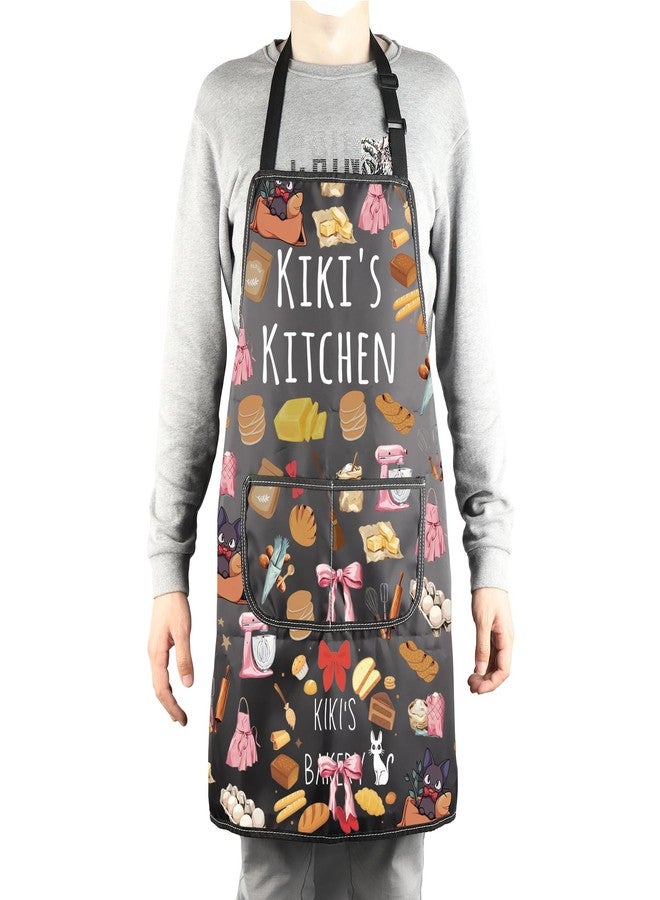 MBMSO Kiki's Kitchen Apron with Pockets Bakery Gifts for Bread Bakers Baking Apron Japanese Anime Gift for Manga Lovers Apron (Kiki Apron-b) - Image 4
