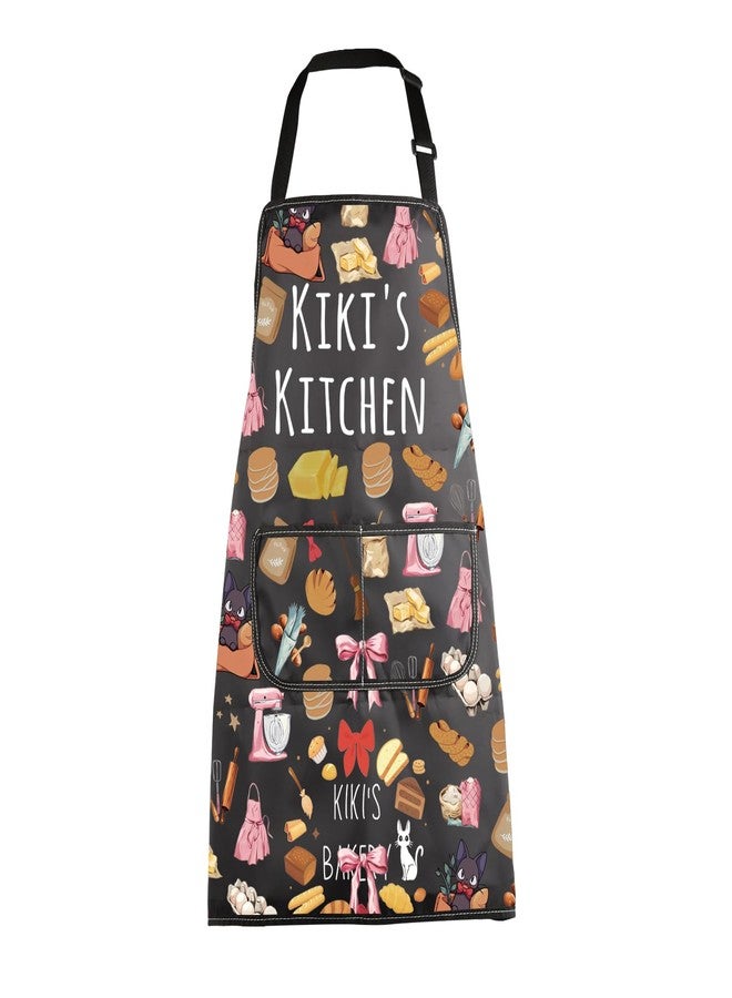 MBMSO Kiki's Kitchen Apron with Pockets Bakery Gifts for Bread Bakers Baking Apron Japanese Anime Gift for Manga Lovers Apron (Kiki Apron-b) - Image 1