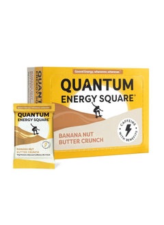 Quantum Energy Square: Energy Bar With Caffeine & 10G Protein. Delicious Healthy Snack On The Go. (Vegan, Gluten-Free, Soy-Free, Dairy-Free). Flavor: Banana Nut Butter Crunch 8Pk - pzsku/ZF5F63E87AADBC78FA931Z/45/_/1728309638/bacdf4f8-80f5-4c49-b231-14afff5c9dc4