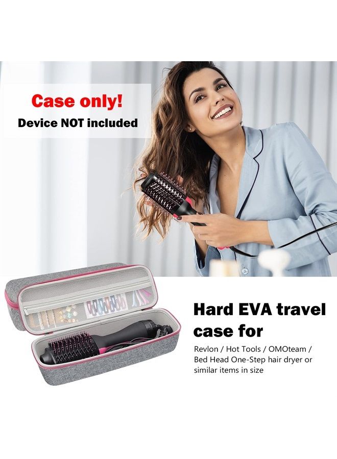 Procase Hard Travel Case Compatible for Revlon One-Step Hair Dryer/Volumizer/Styler, EVA Carrying Case with Velvet Bag Cover for Hot Tools, OMOteam, Bed Head Air Brush Blow Dryer (Case Only）-Grey  - Image 2