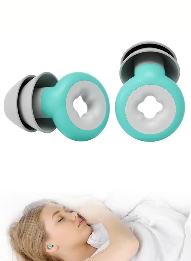 Wish Plus Ear Plugs for Sleeping Noise Cancelling, Immersive Silicone Noise Cancelling Earplugs for Sleeping, Studying, Working, Traveling, Swimming (-33dB) (Green) - Image 1
