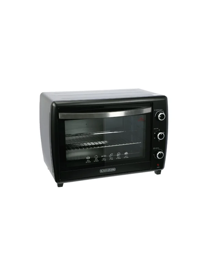 BLACK+DECKER Toaster Oven with Double Glass Black 70 L TRO70RDG-B5