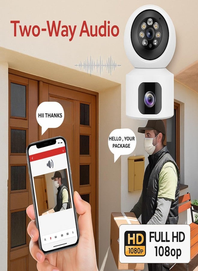JK VISION V380 Pro 4G SIM Card Camera | 3MP 4K Dual Lens Indoor PTZ WiFi CCTV | AI Human Tracking, Two-Way Audio, Baby & Pet Monitor, Night Vision, Dual-Screen Smart Home Security Camera - Image 5
