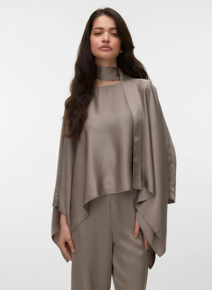 Miro Long Sleeve Cap Scarf Top