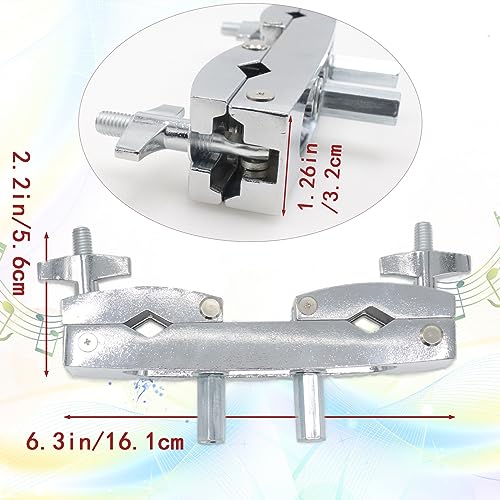 CashBeat Silver Adjustable Multi-Clamp, Quick Release Cymbal Stand Mount Holder, Crafted with Premium Stainless Steel, Ideal for Drum Cymbal Stands & Holders - Image 4