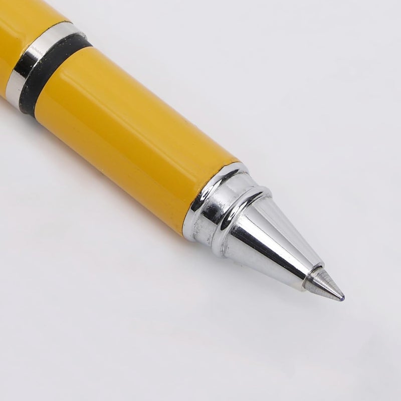 crewtone 20571 Stunning Roller Ball Pen Glossy Yellow Finish Metal Body with Silver Clip & Trim, Gift Set For Men & Women, Professional, Executive, Nice Pen with Gift Box, - Image 4