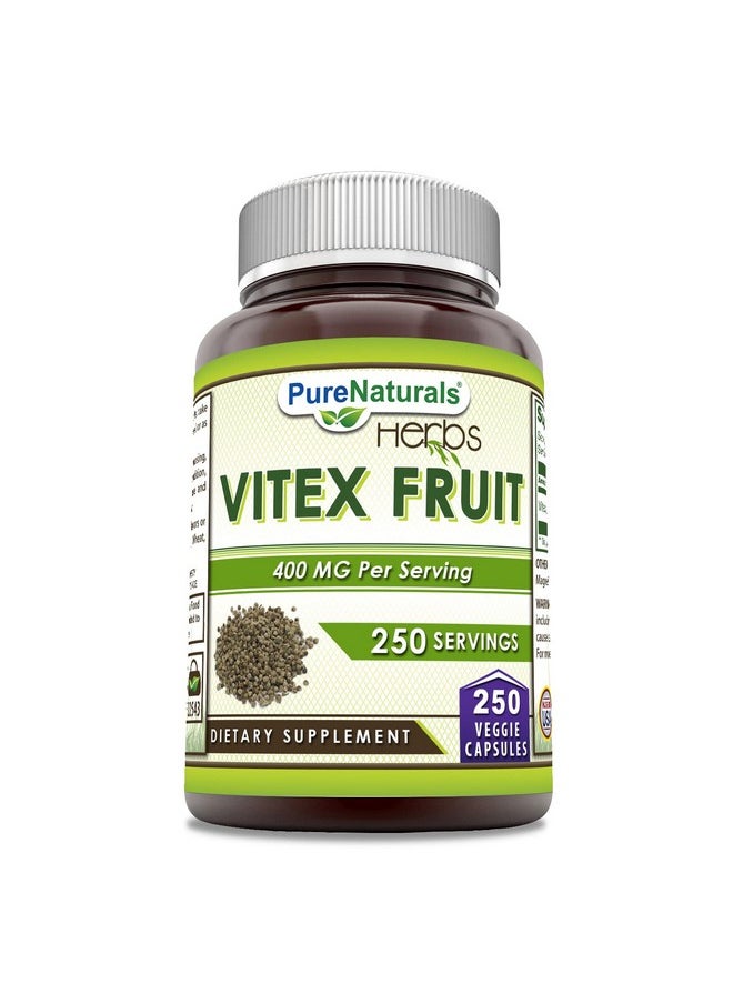 Pure Naturals Vitex Fruit 400 Mg 250 Capsules  - Image 1