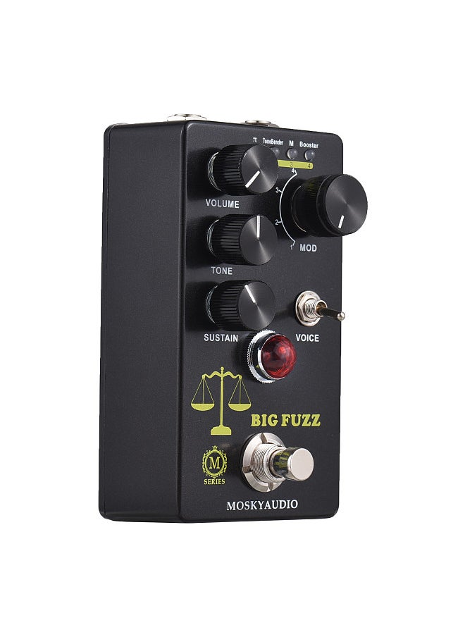 MOSKYAudio - FUZZ Guitar Effect Pedal 4 Mode Switch & Volume/Tone/Sustain Controls Compact Portable Digital Fuzz Guitar Effector Effect Processor for Electric Guitar - BIG FUZZ - Image 1