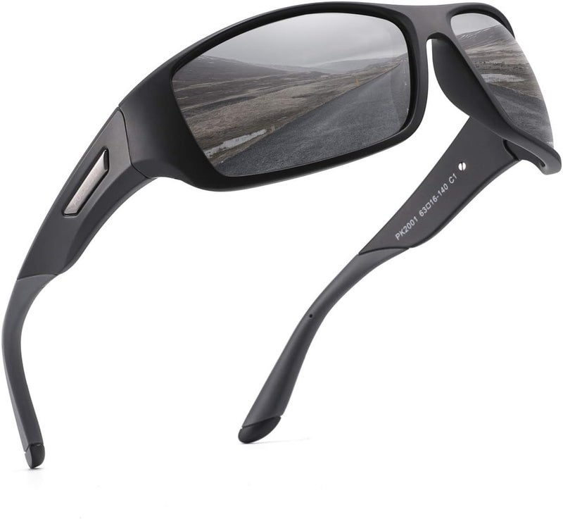 PUKCLAR Polarized Sports Sunglasses for Men and Women - Lightweight TR90 Frame, UV400 Protection, Ideal for Driving, Running, Cycling & Golf - Image 1