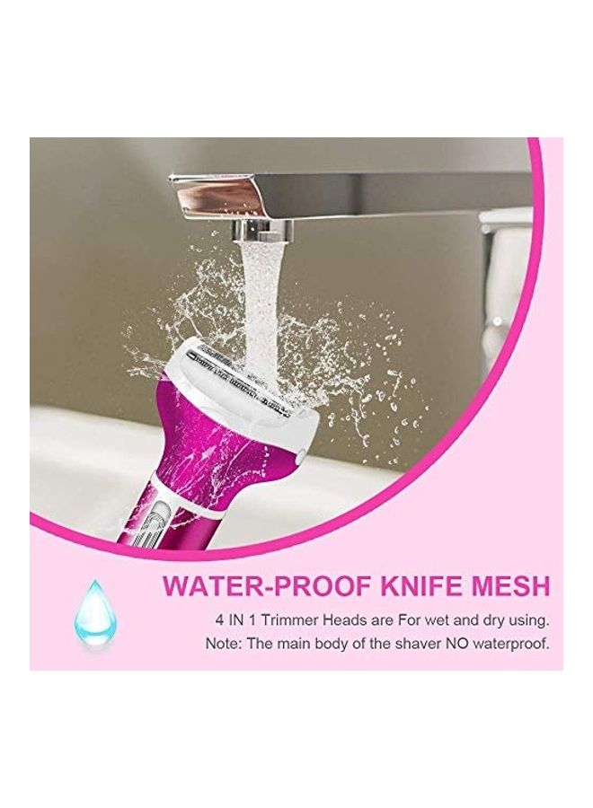 نيبمينينت ماكينة حلاقة كهربائية مع 3 أدوات تشذيبٍ وفرشاة وردي Shaver 3.93, Brush (1.96x0.98), Eyebrow Trimmer (1.96x0.78), Facial (0.98x0.98), Nose (1.18x0.78)بوصة - Image 2