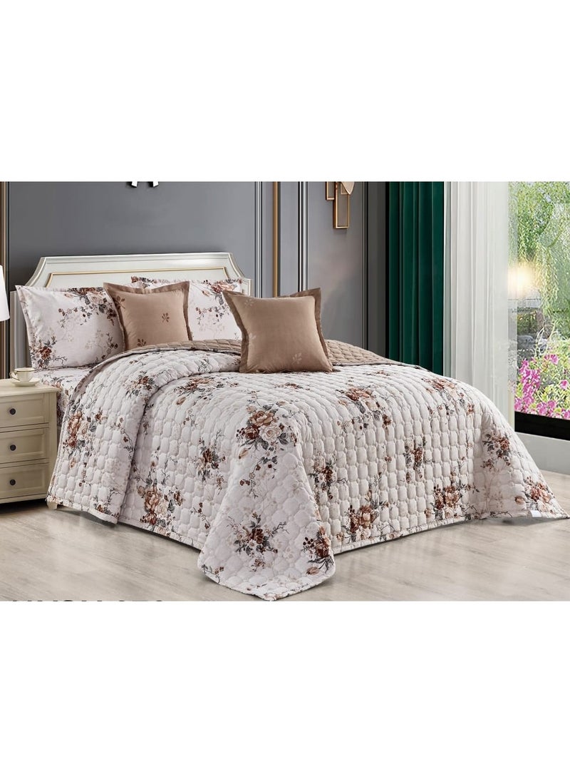 Moon Two-piece comforter set, 6-piece polyester compressed mattress, size 240x220 cm 